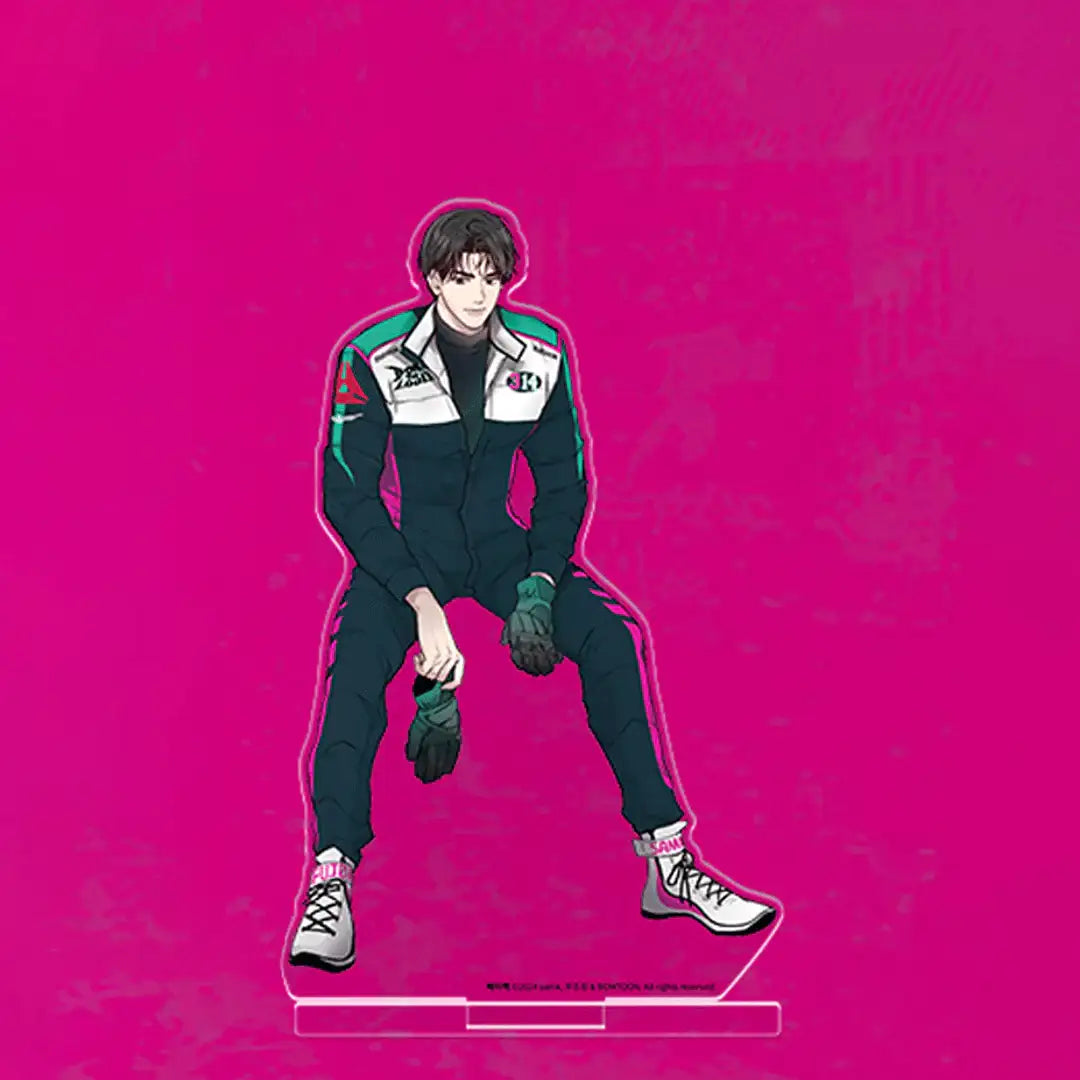 Racing To Another Pink Pop Up Store - Partner/ Racer Acrylic Stand - Lezhin - Acrylic Stand - Harumio
