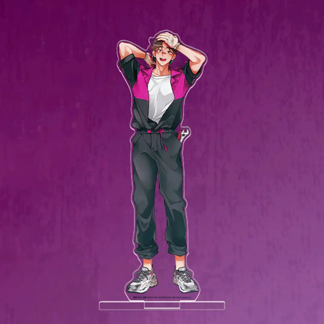 Racing To Another Pink Pop Up Store - Partner/ Racer Acrylic Stand - Lezhin - Acrylic Stand - Harumio