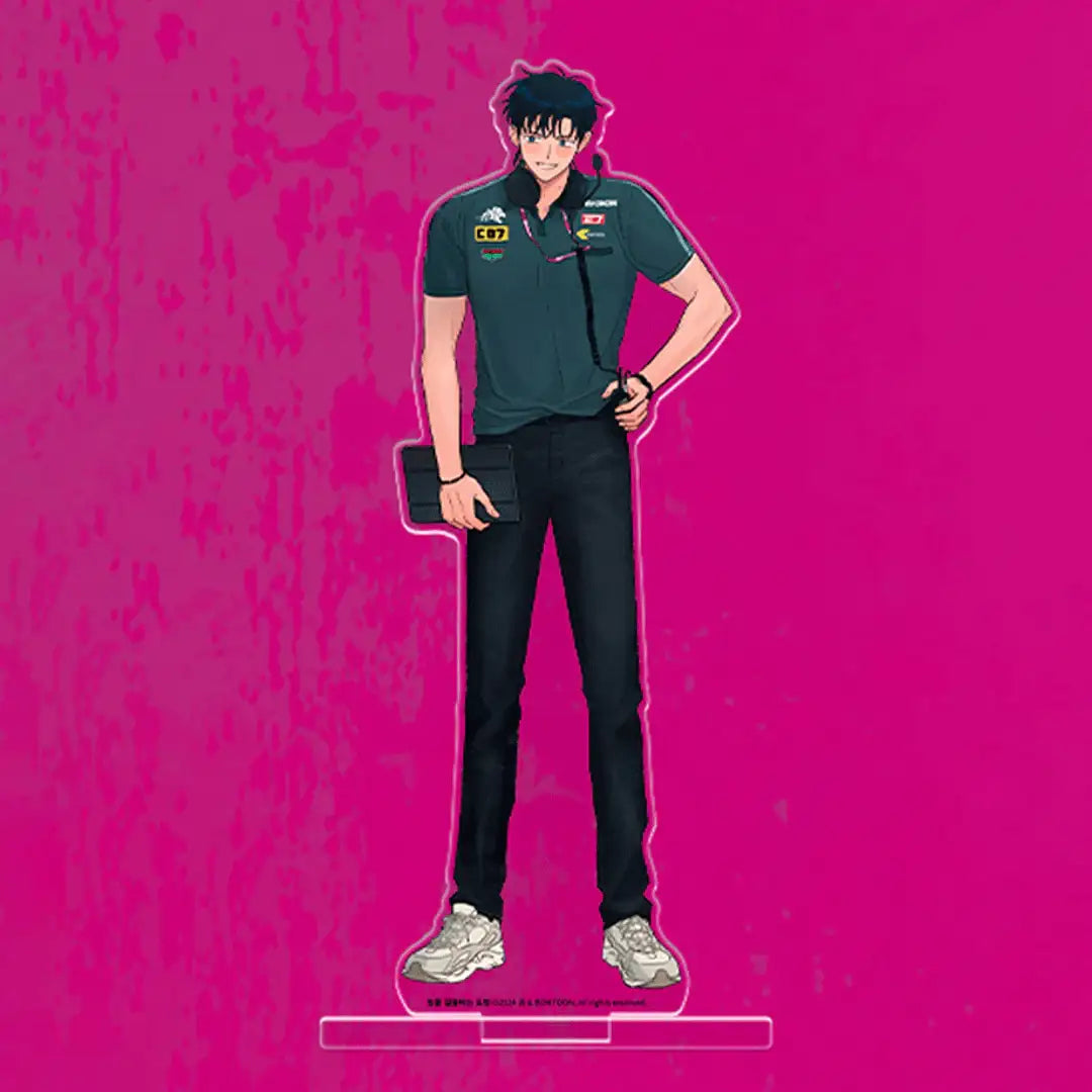 Racing To Another Pink Pop Up Store - Partner/ Racer Acrylic Stand - Lezhin - Acrylic Stand - Harumio