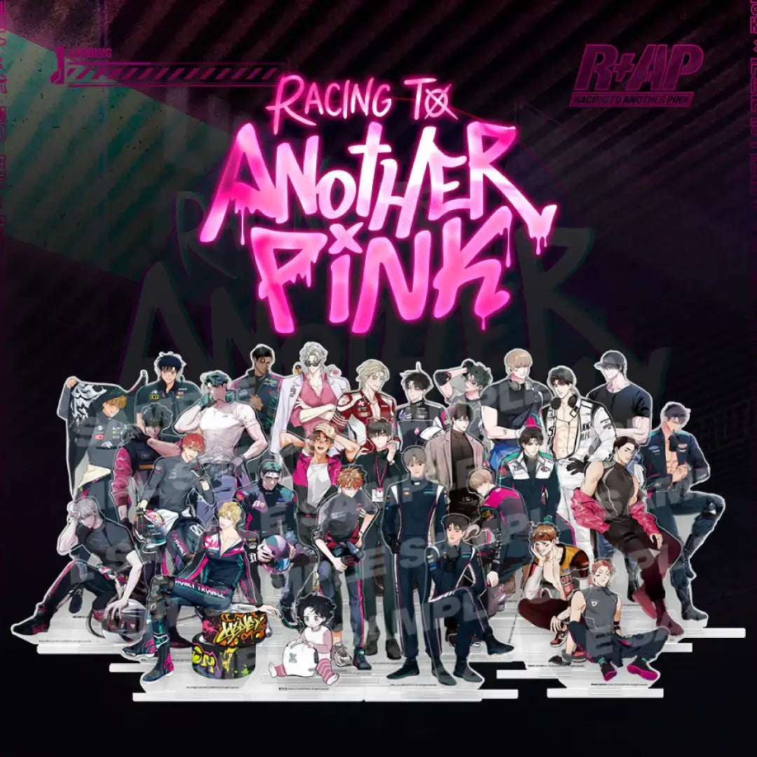 Racing To Another Pink Pop Up Store - Partner/ Racer Acrylic Stand - Lezhin - Acrylic Stand - Harumio