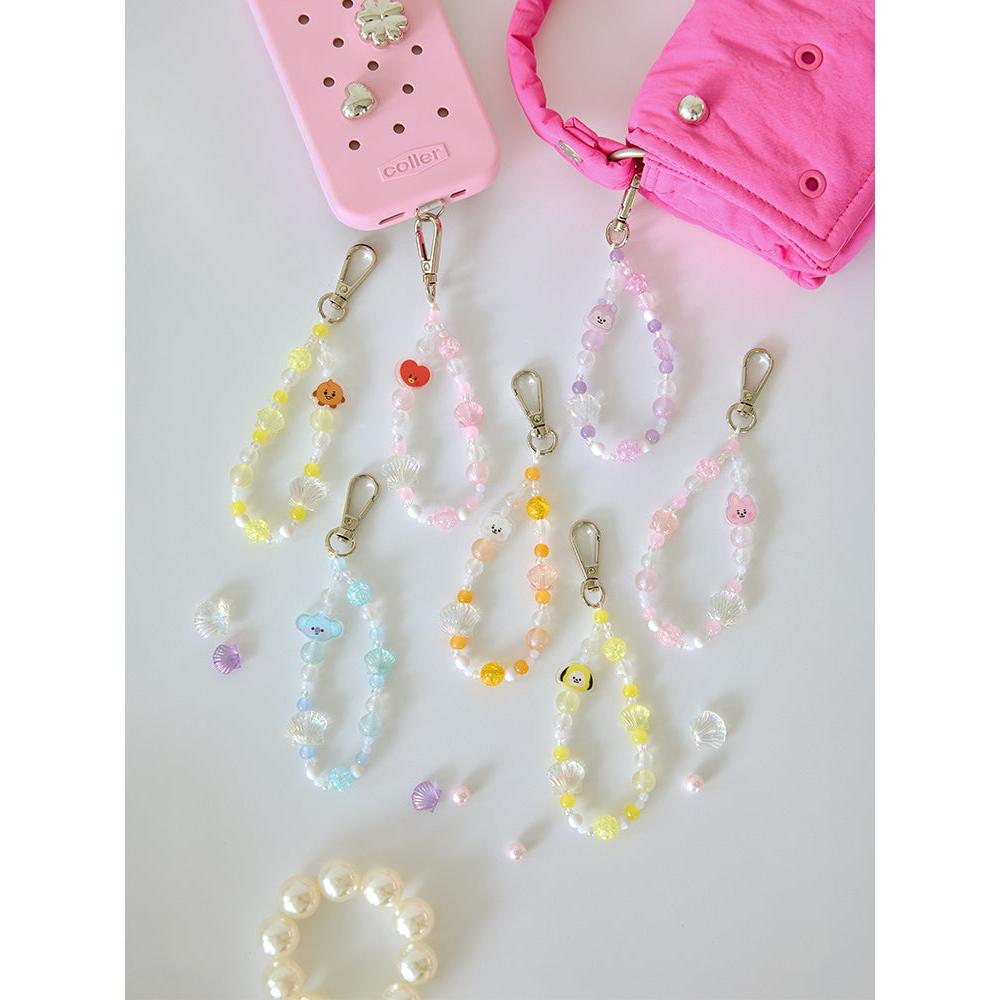 BT21 - BABY PEARL Beads Keychain - Line Friends - Keychain - Harumio