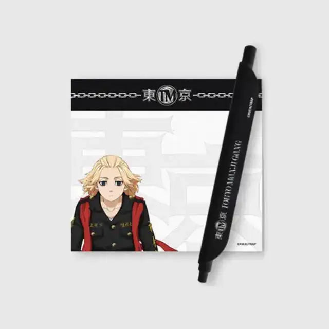 Tokyo Revengers x ANIPLUS - 2nd Season Clip Pen & Rice Cake Memo Set (Tokyo Manjikai) - ANIPLUS - Memo - Harumio