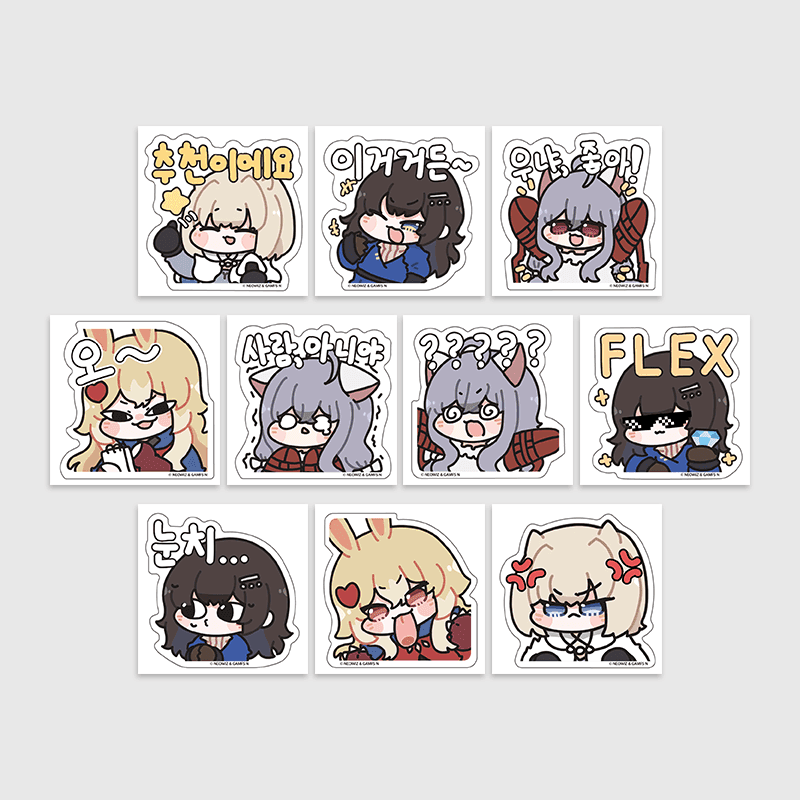 Brown Dust 2 x ANIPLUS - Half Anniversary Emoticon Sticker Set - ANIPLUS - Sticker - Harumio