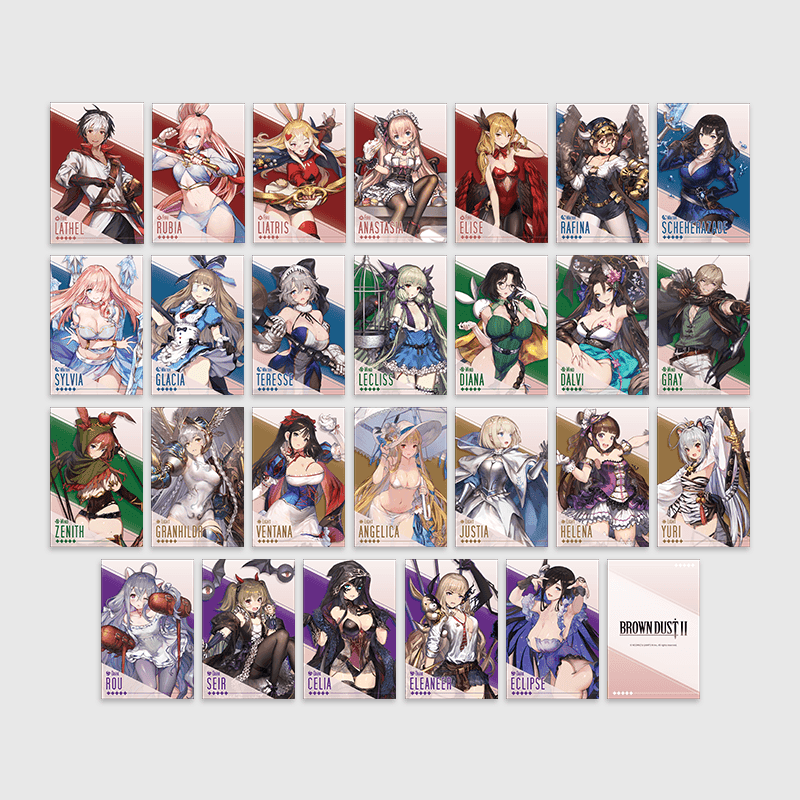Brown Dust 2 x ANIPLUS - Trading 5-Star Character Photocard (3 per pack)