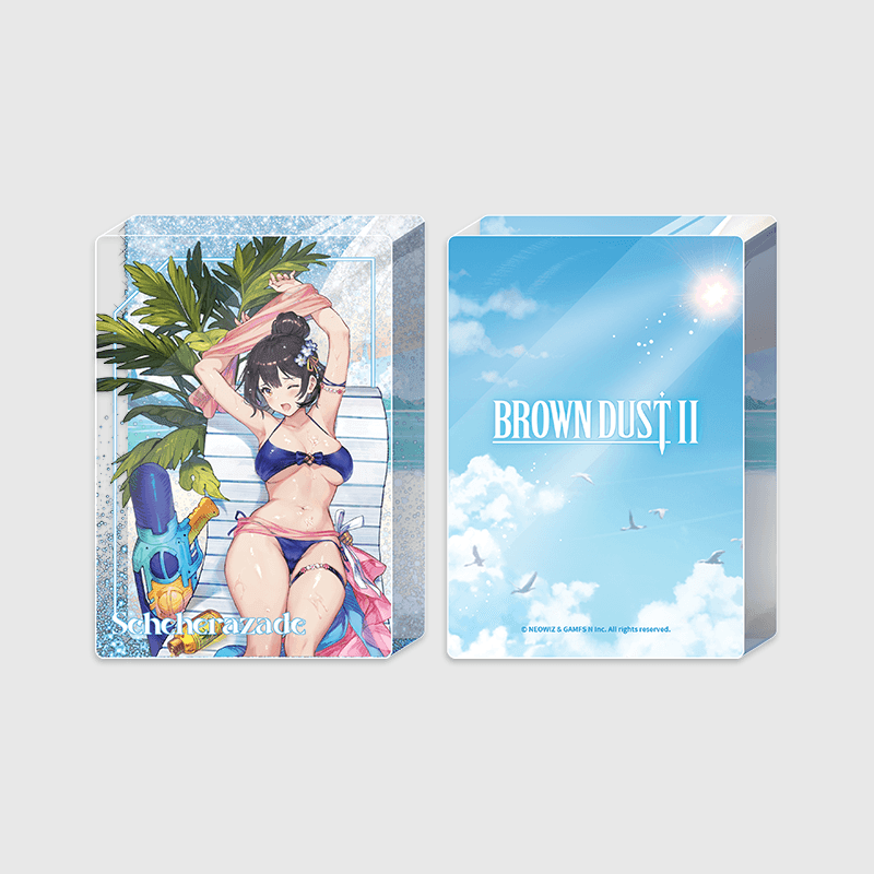 Brown Dust 2 x ANIPLUS - Acrylic Glitter Stand Sheherazade Pool Party - ANIPLUS - Acrylic Stand - Harumio