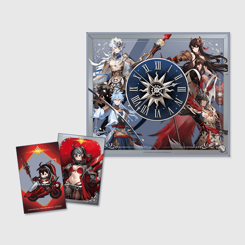 Raising Seven Knights x ANIPLUS - 2nd Anniversary Four Emperors Acrylic Clock + Legend Costume Card Set (Lu Bu) - ANIPLUS - Acrylic Clock - Harumio