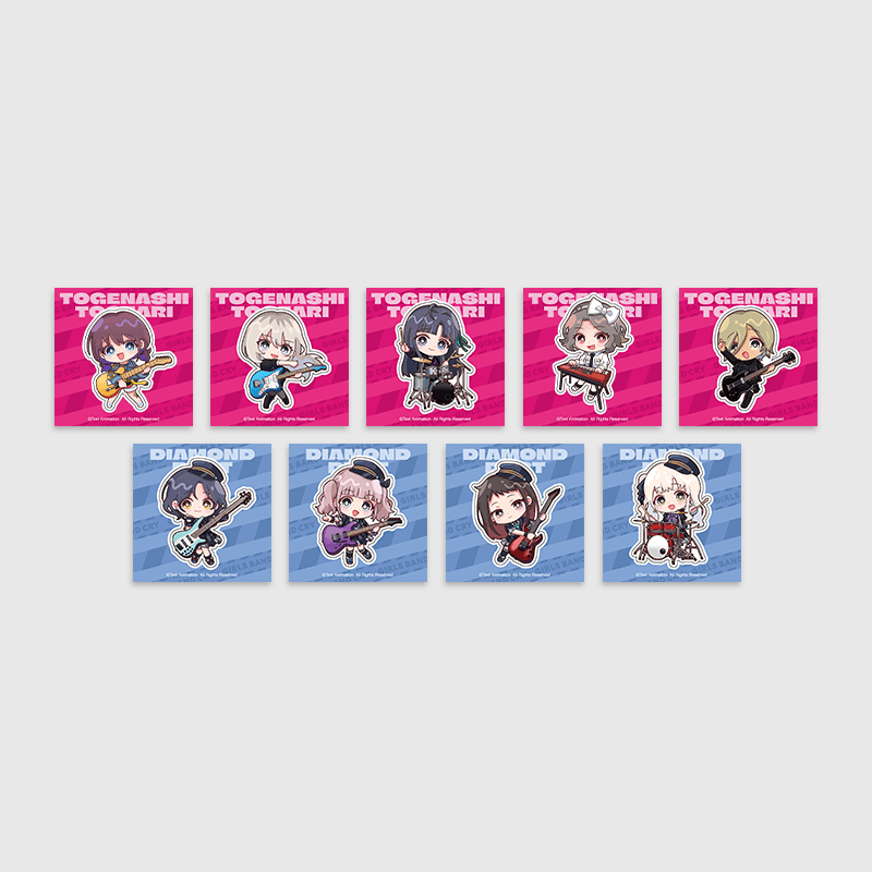 Girls Band Cry x ANIPLUS - Trading Removable Stickers