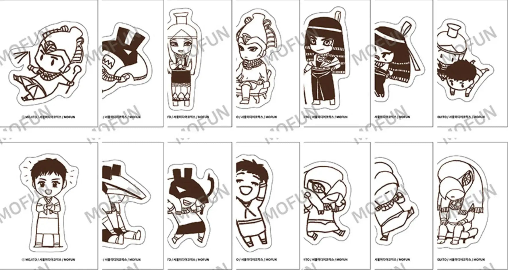 Ennead - SD Sticker Set - Mofun - Illustrated Colored Paper - Harumio
