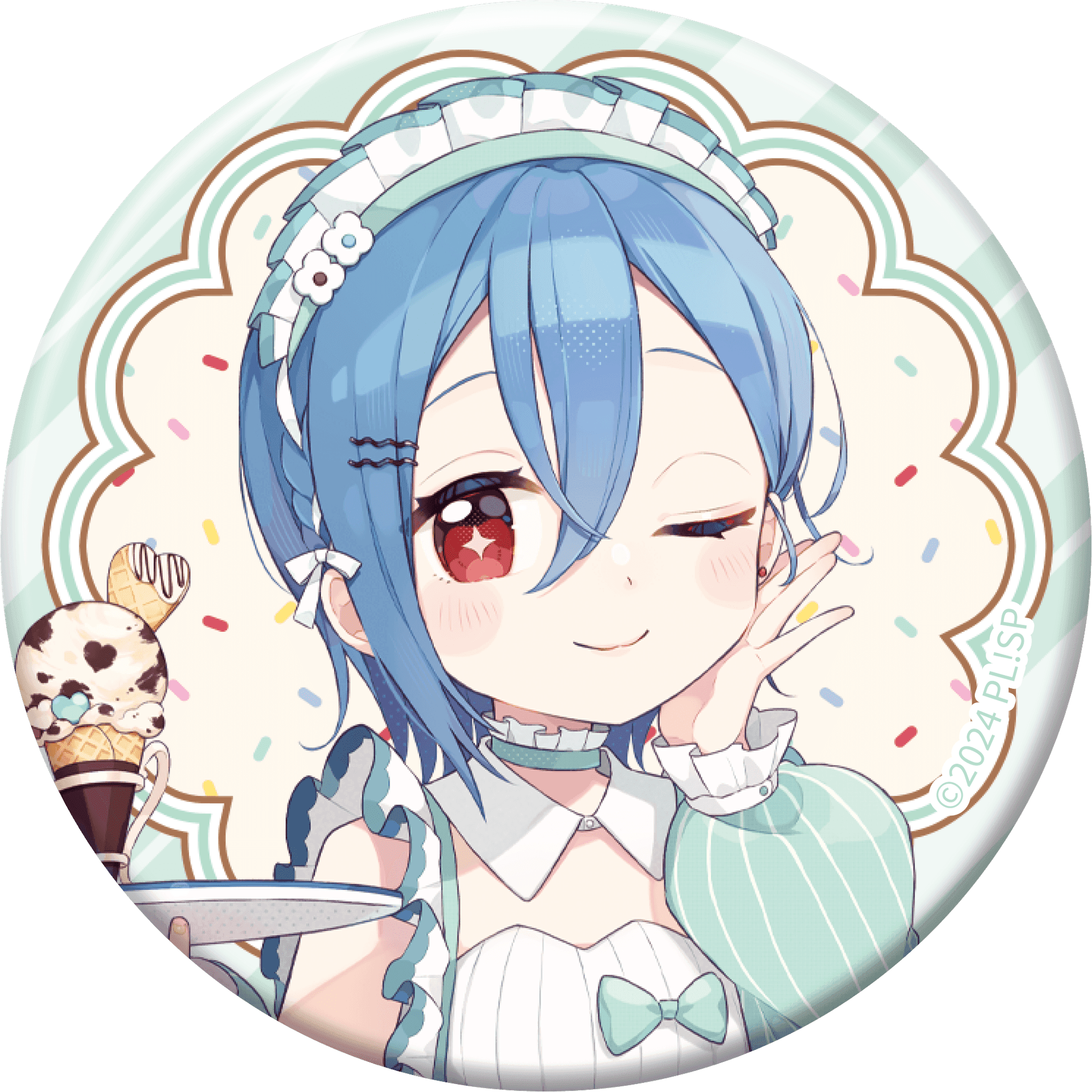 Love Live! x ANIPLUS - AiScReam presents TOPPING LIVE Teen Button 3-piece Set - ANIPLUS - Pin Button - Harumio