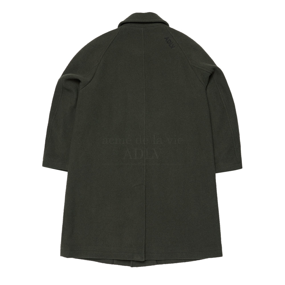 ADLV - Khaki Balmacaan Wool & Cashmere Long Coat