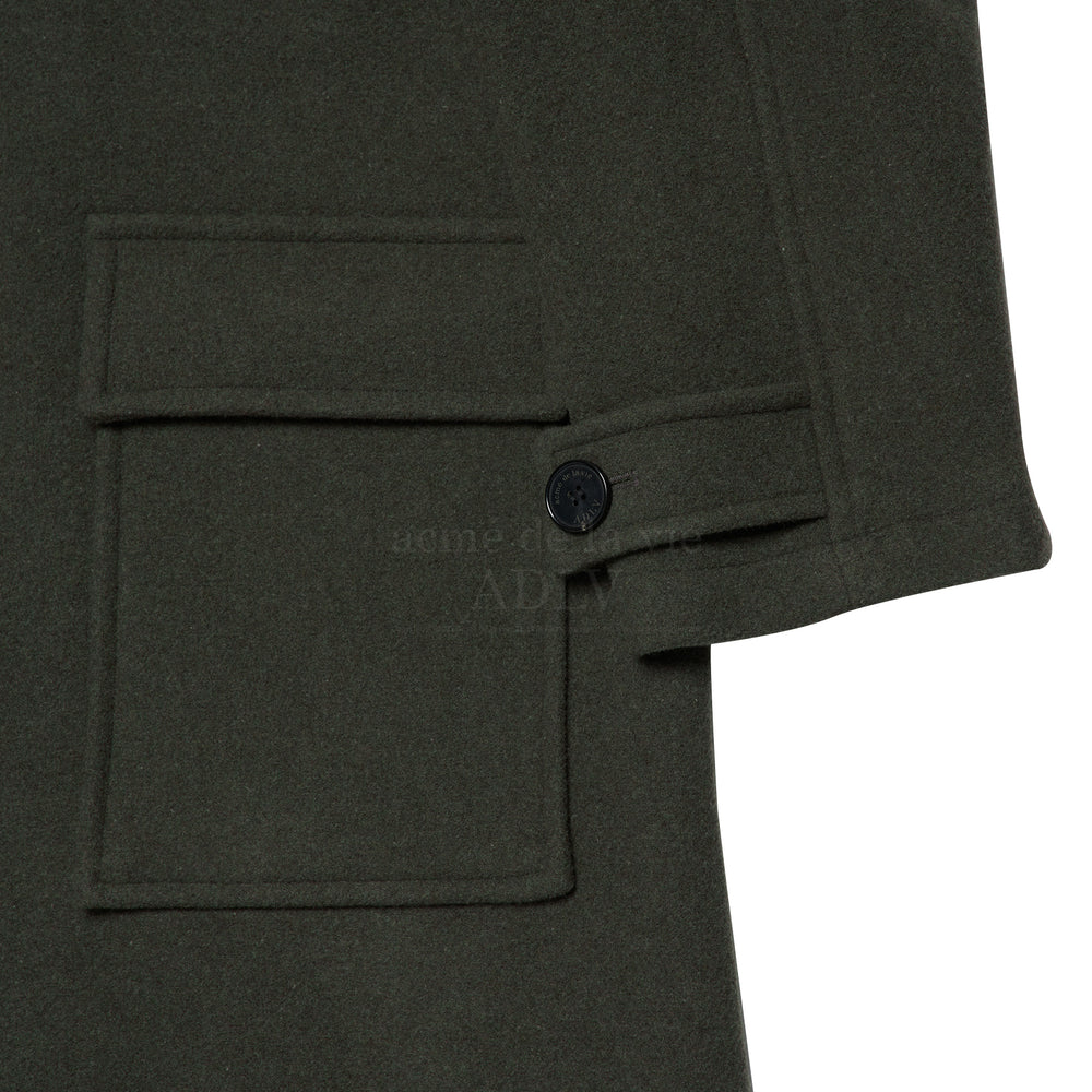 ADLV - Khaki Balmacaan Wool & Cashmere Long Coat