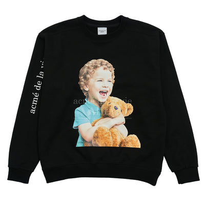 ADLV - Baby Face Brown Bear Black Sweatshirt
