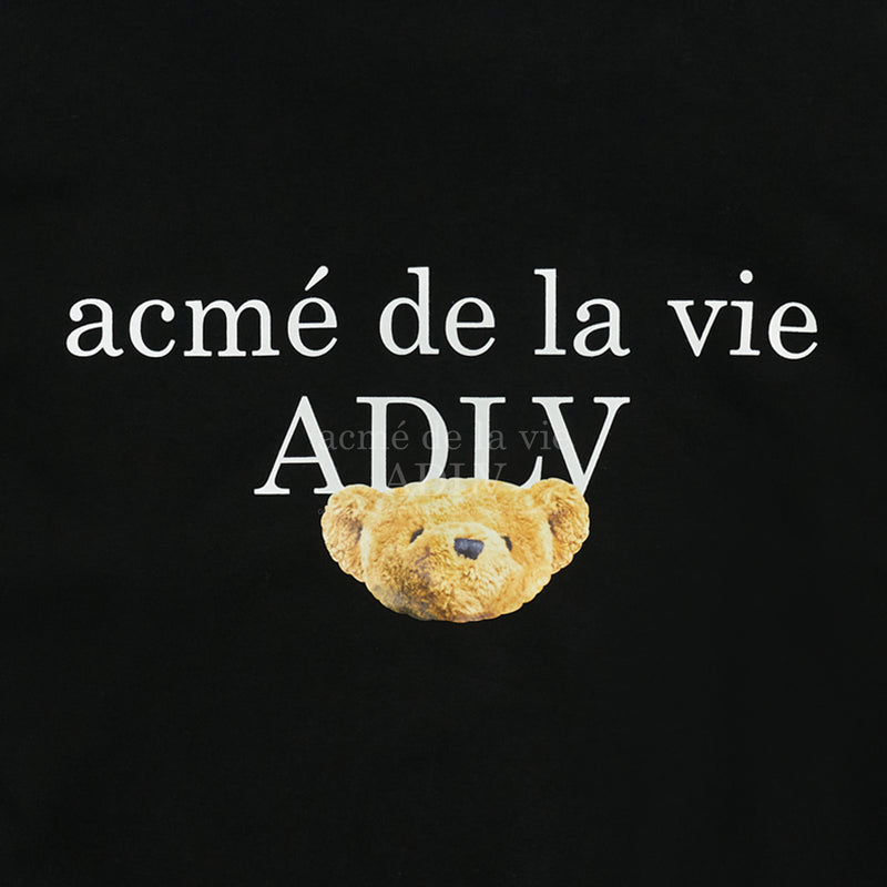 ADLV - Baby Face Brown Bear Black Sweatshirt