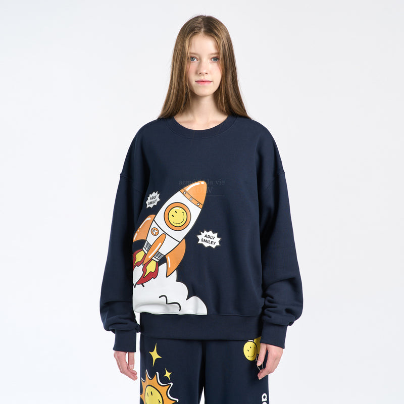 ADLV x Smiley - Rocket Artwork Printing Sweatshirt – Harumio