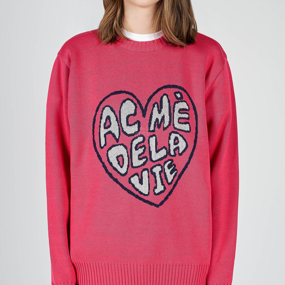 ADLV - Front Heart Logo Knit Sweatshirt