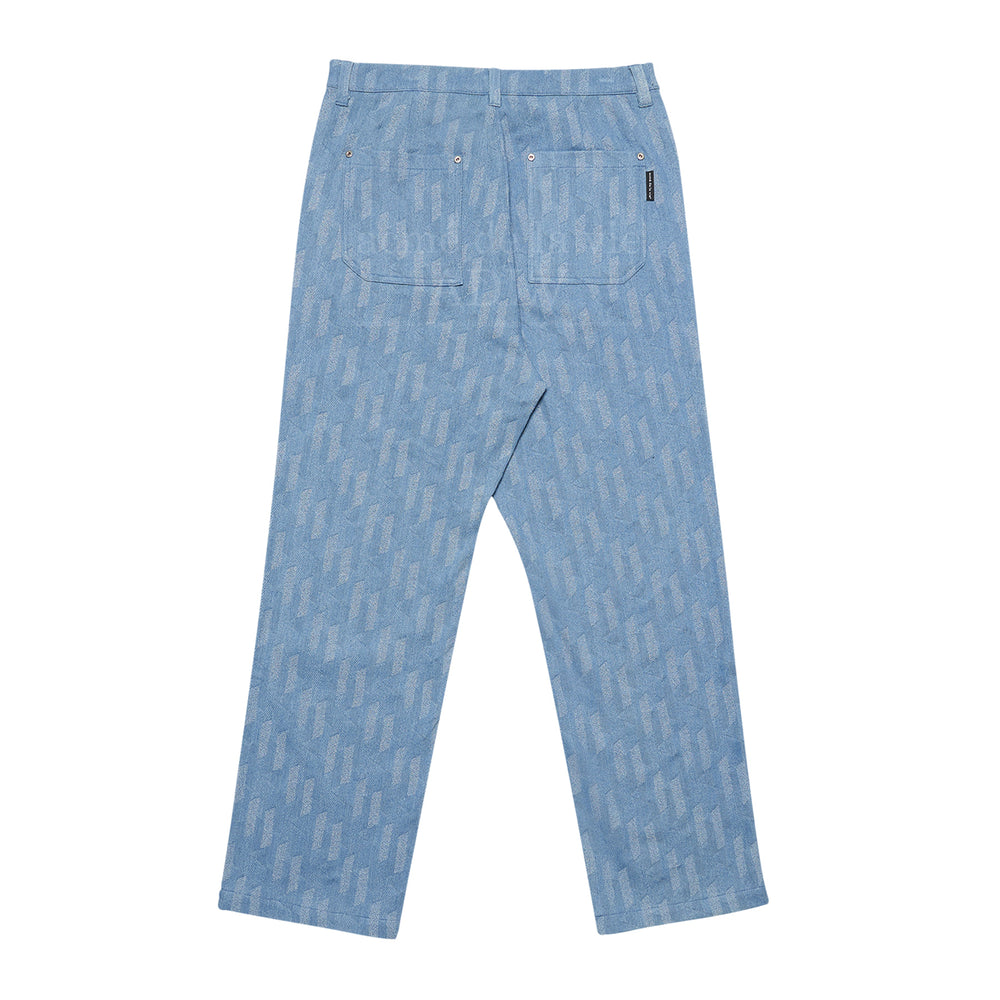 ADLV - Cutted Pattern Wide Denim Pants