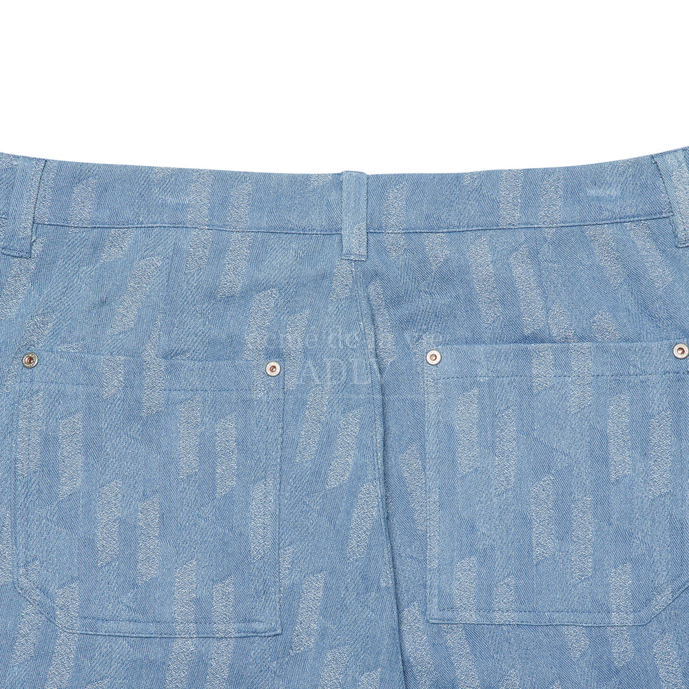 ADLV - Cutted Pattern Wide Denim Pants