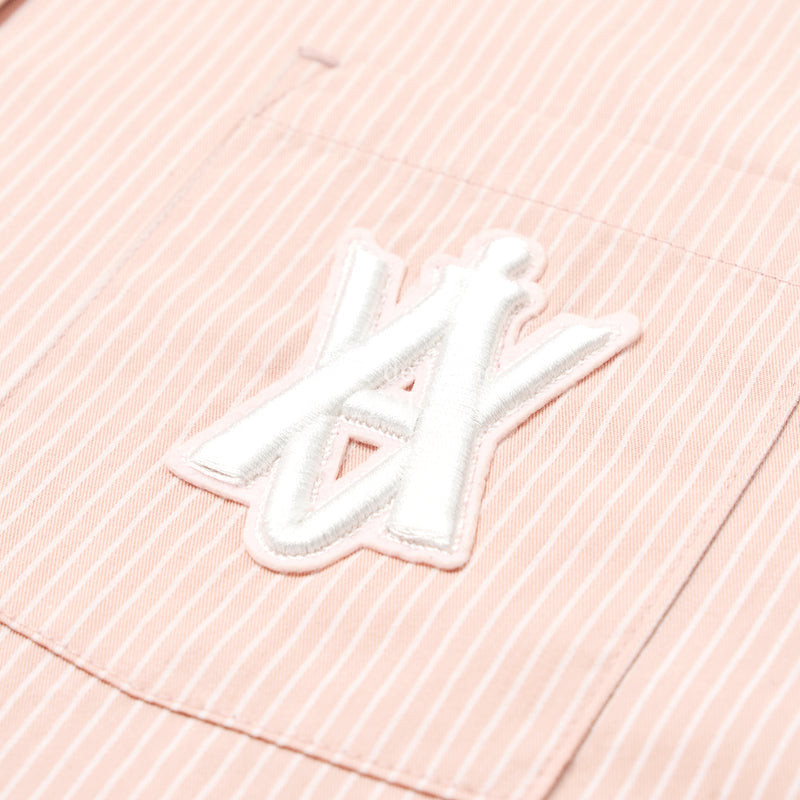 ADLV x Lisa - A Logo Emblem Patch Stripe Short Sleeve Shirt
