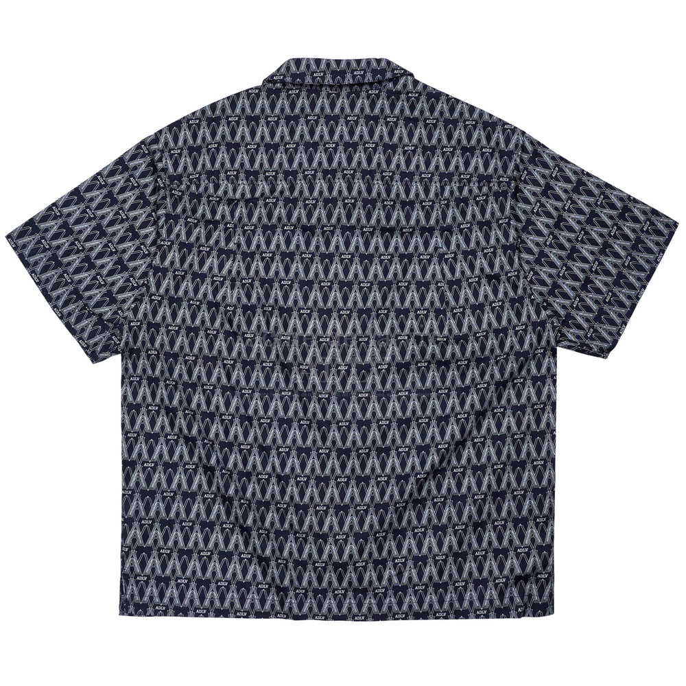 ADLV - A Logo Monogram Pattern Open Collar Shirt