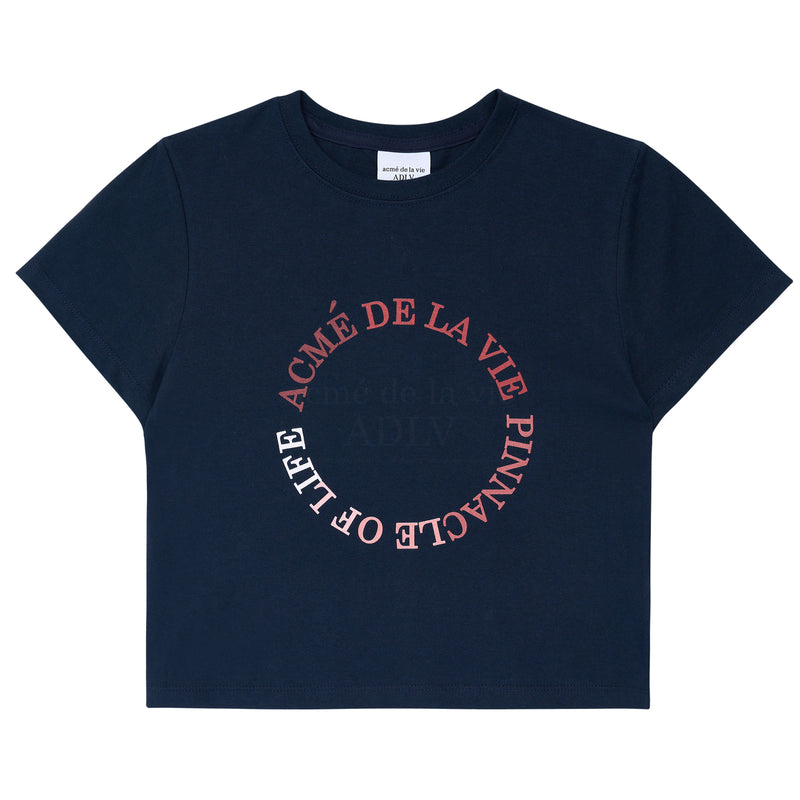 ADLV x Lisa - Circle Logo Artwork Crop Top Short Sleeve T-Shirt