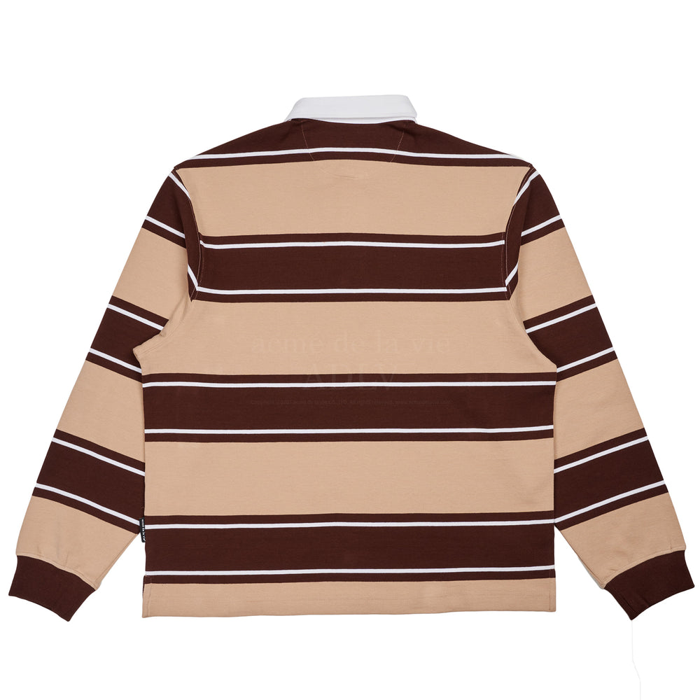 ADLV - A Logo Embroidery Stripe Pattern Polo Shirt