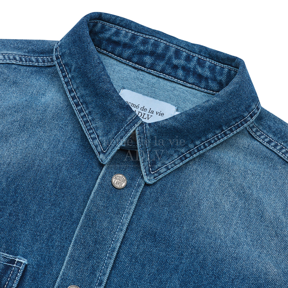 ADLV - Logo Recycle Cotton Denim Shirt Jacket