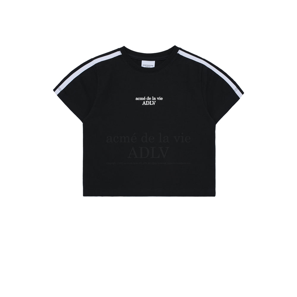 ADLV - Basic Logo Emboss Printing Track Crop T-Shirt