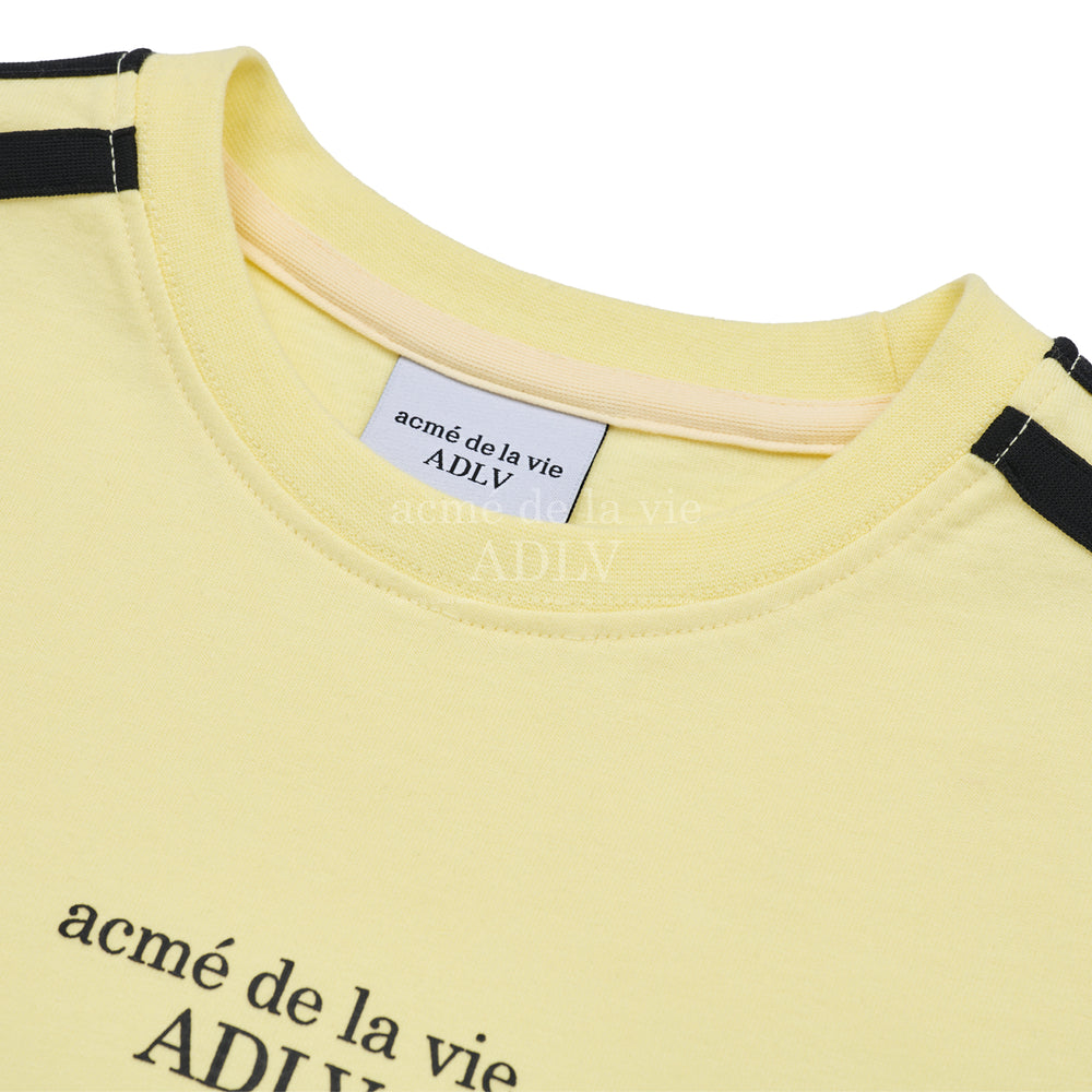 ADLV - Basic Logo Emboss Printing Track Crop T-Shirt