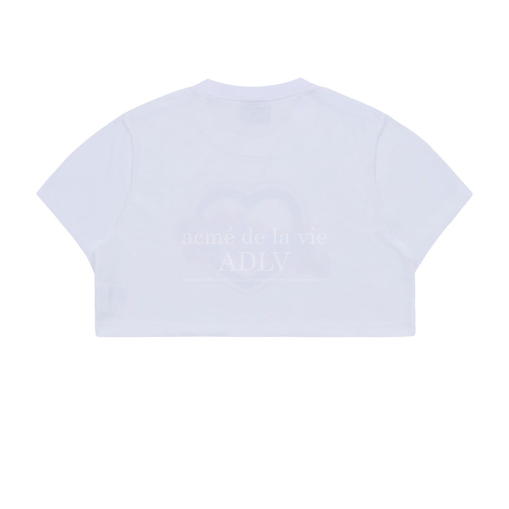 ADLV - Heart Lettering Crop T-Shirt