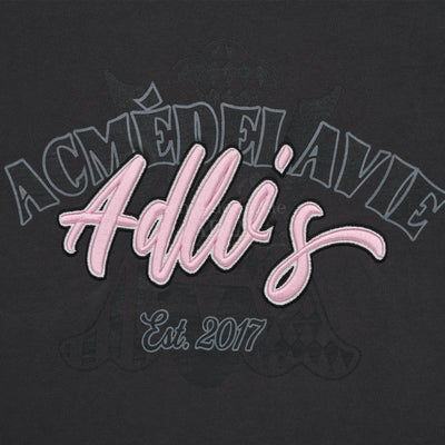 ADLV x Lisa - A Logo Monogram Embossing Embroidery Short Sleeve T-Shirt