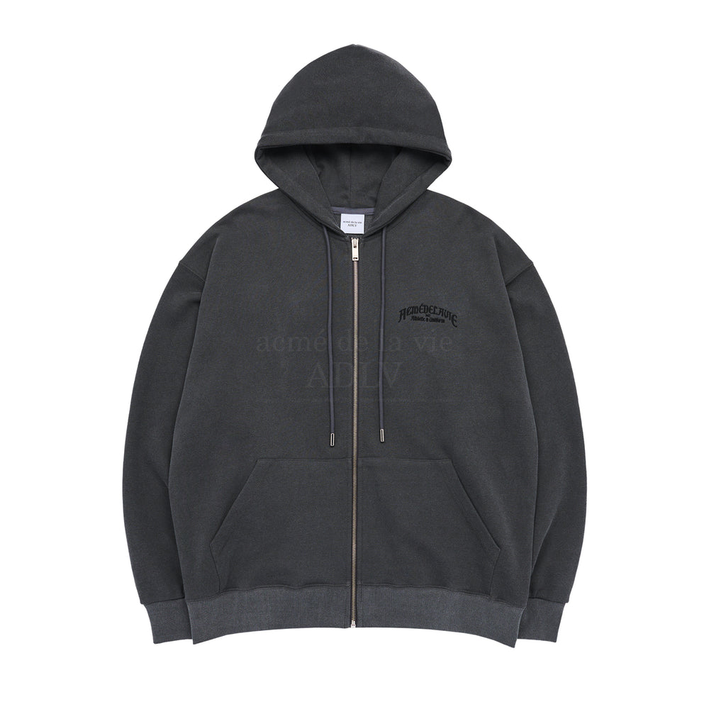 ADLV - Middle Age Logo Pigment Washing Hoodie Zip Up
