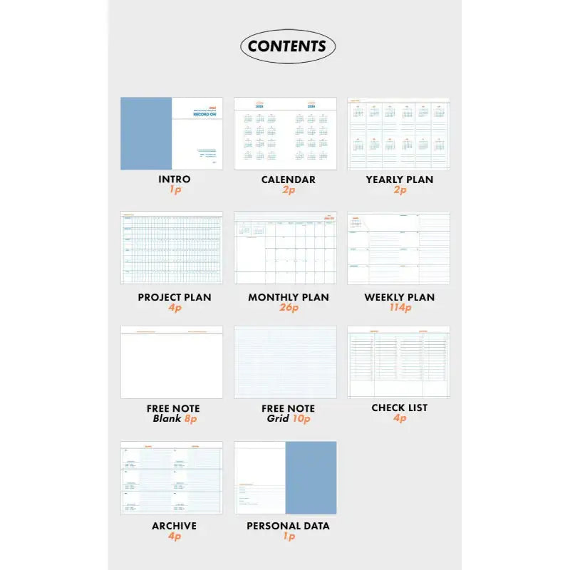ICONIC - 2023 Record-On Weekly Diary B6 - ICONIC - Diary - Harumio