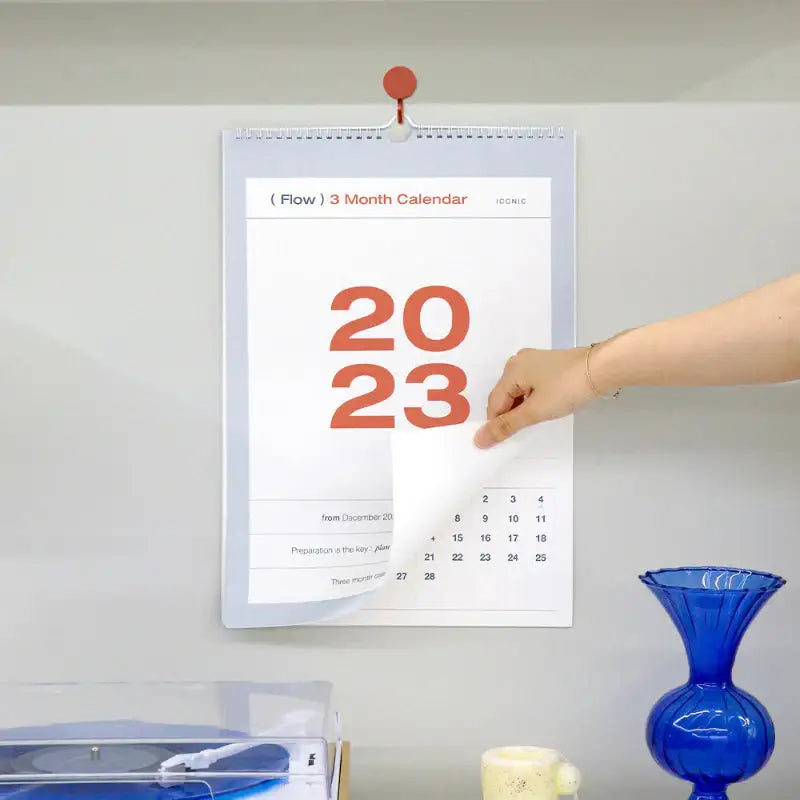 ICONIC - 2023 Flow 3-Month Wall Calendar - ICONIC - Calendars - Harumio