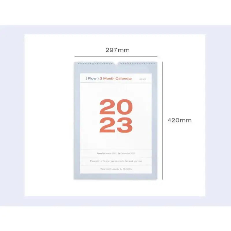 ICONIC - 2023 Flow 3-Month Wall Calendar - ICONIC - Calendars - Harumio