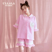 Esther Bunny x Ullala - Pink Short Sleeve Pajamas Set - Esther Bunny x Ullala - Clothing - Harumio