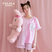 Esther Bunny x Ullala - Lovely Bunny Short Sleeve Pajamas Set - Esther Bunny x Ullala - Clothing - Harumio