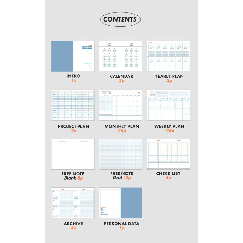 ICONIC - 2023 Record-On Plan Weekly Diary A5