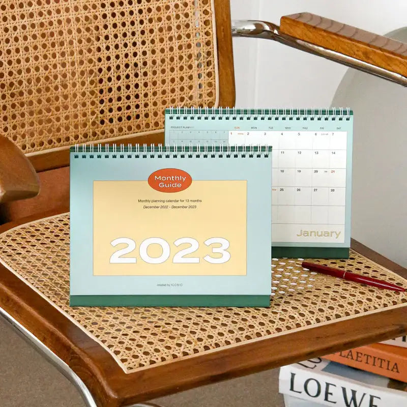 ICONIC - 2023 Monthly Guide Desk Calendar - ICONIC - Calendar - Harumio