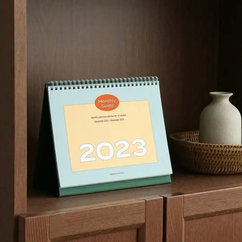 ICONIC - 2023 Monthly Guide Desk Calendar - ICONIC - Calendar - Harumio