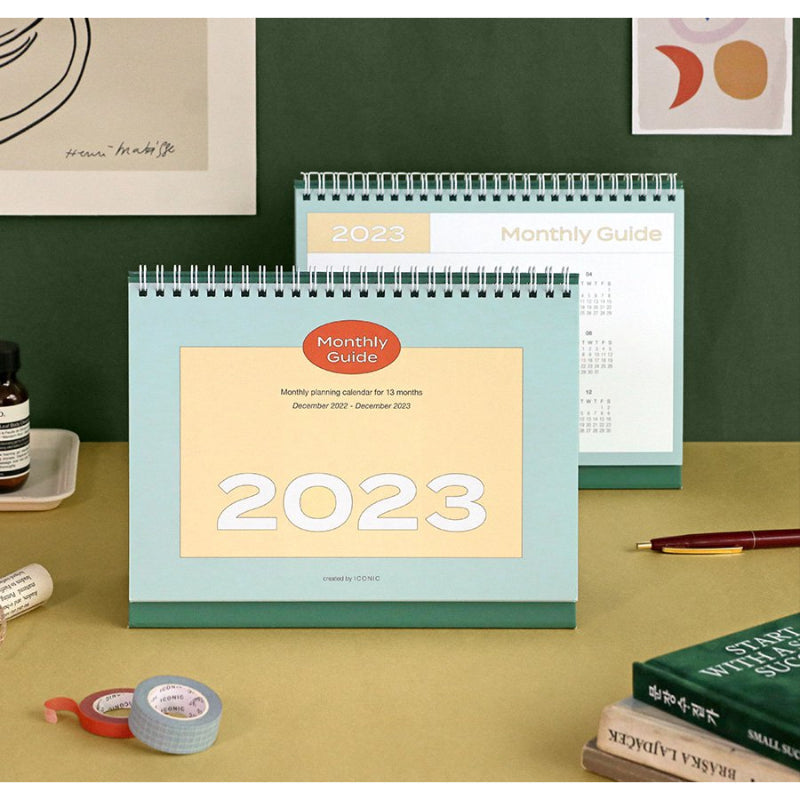ICONIC - 2023 Monthly Guide Desk Calendar
