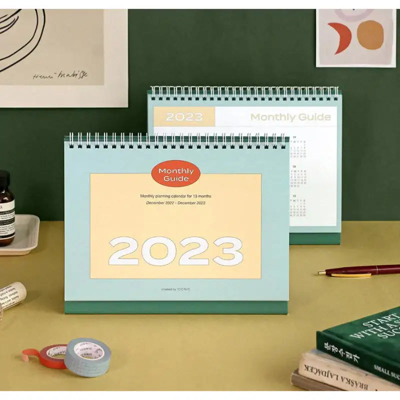ICONIC - 2023 Monthly Guide Desk Calendar - ICONIC - Calendar - Harumio