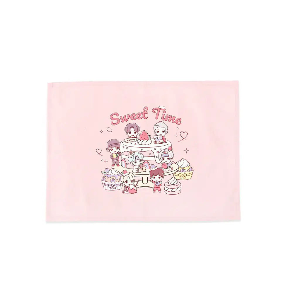 BTS - TinyTAN Sweet Time Kitchen Fabric - BTS TinyTAN - Home & Living, Accessories - Harumio