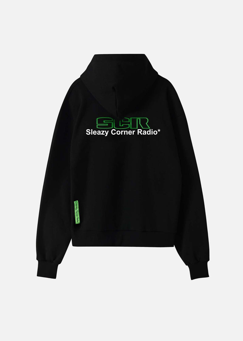 Sleazy Corner - SCR Logo Hoodie - Black
