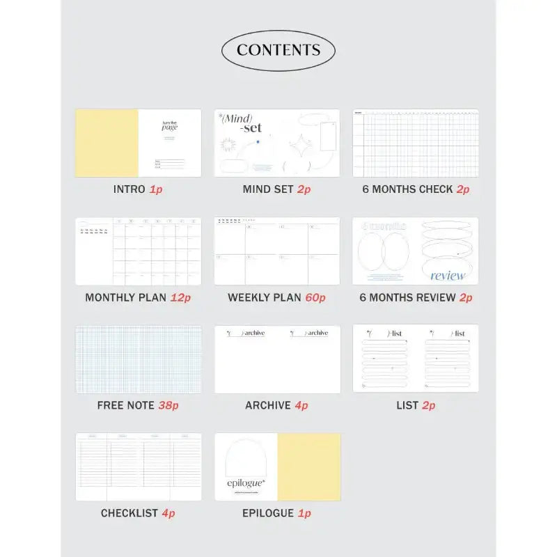 ICONIC - Turn The Page 6-Month Diary - ICONIC - Diary - Harumio