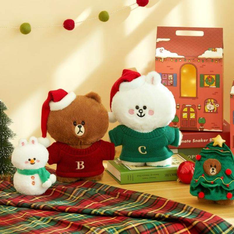LINE Friends - Standing Doll Holiday Edition - Medium - LINE FRIENDS - Plush - Harumio