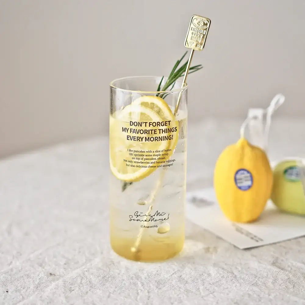 August8th - Every Morning Horizontal Lettering Pure Long Glass (430ml) - August8th - Accessories - Harumio