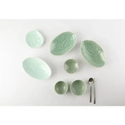 Chaora - Celadon Lotus Ellipse Bowl - Chaora - Tableware - Harumio