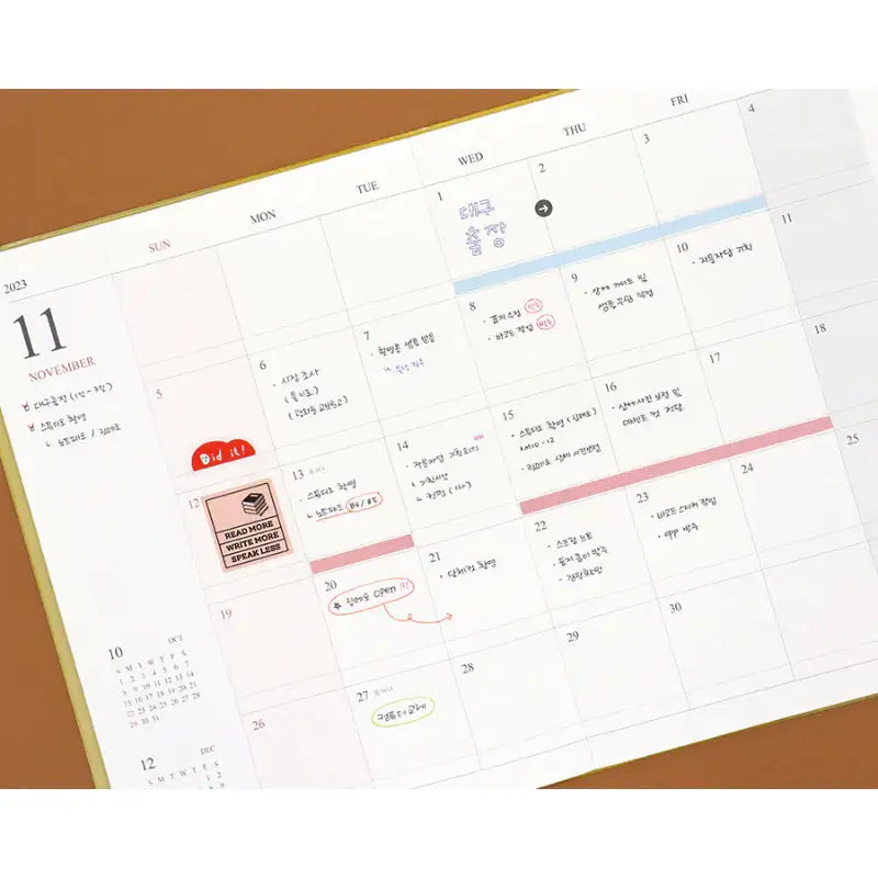 INDIGO - 2023 Official Big Monthly Scheduler - INDIGO - Diary - Harumio