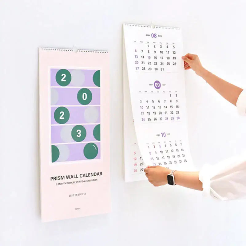 INDIGO - 2023 Prism 3-Month Display Wall Calendar - INDIGO - Calendars - Harumio