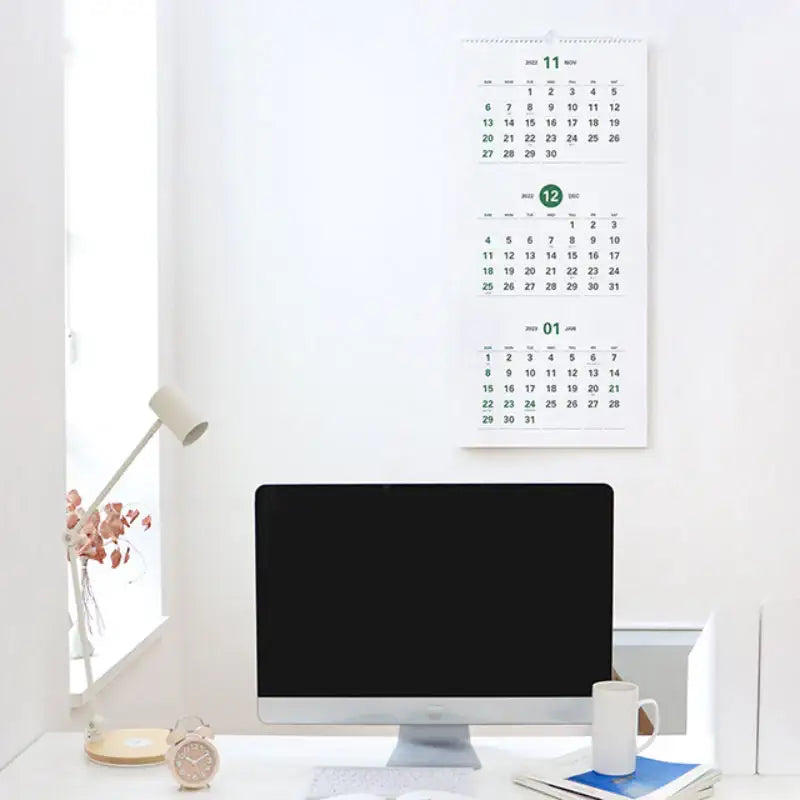 INDIGO - 2023 Prism 3-Month Display Wall Calendar - INDIGO - Calendars - Harumio
